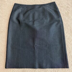 ANTONIO MELANI Gray Sharkskin Pencil Skirt